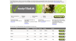 Desktop Screenshot of husdyrtilladt.dk